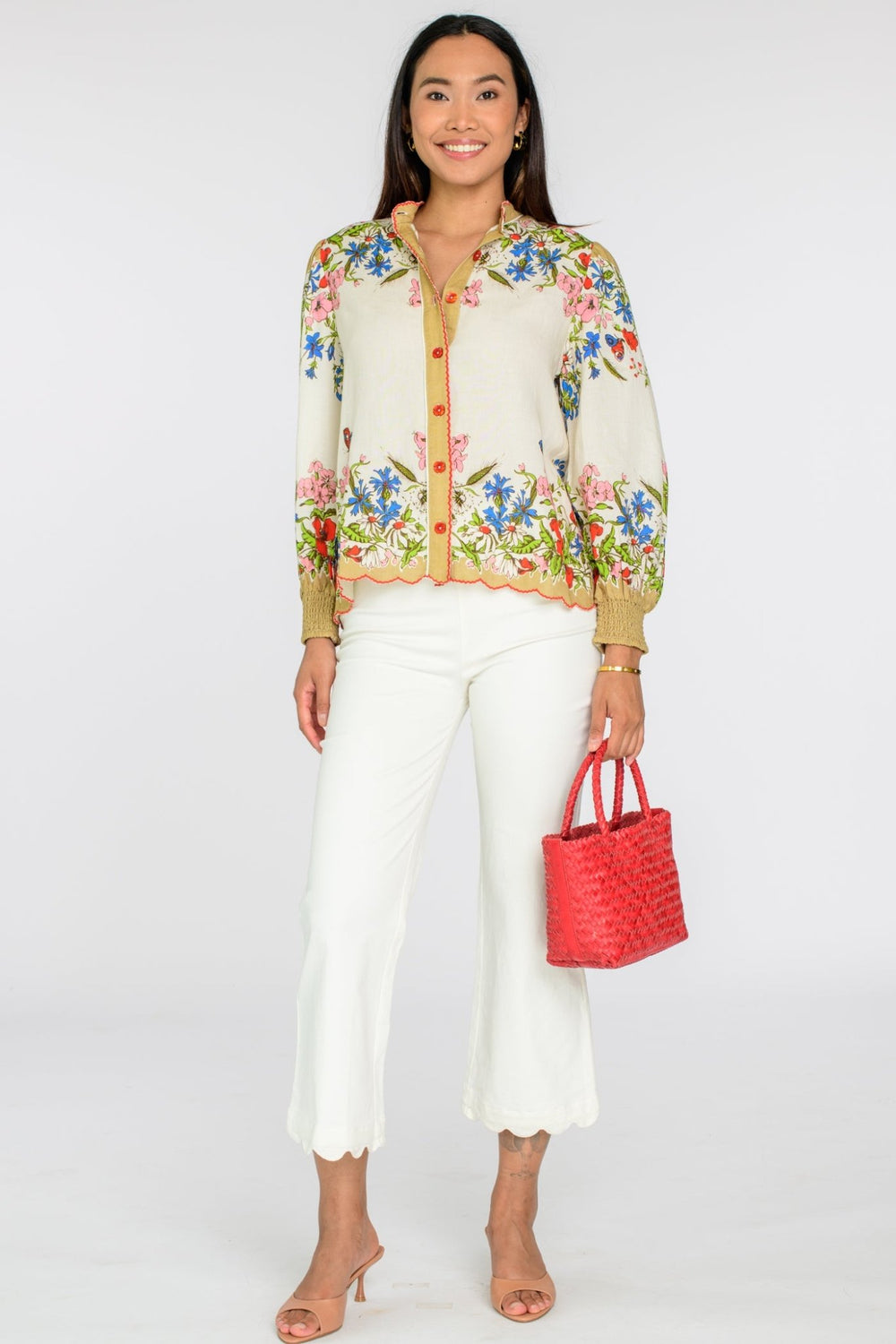 Elizabeth James L/S Emily Top: Butterfly Garden - Shorely Chic Boutique
