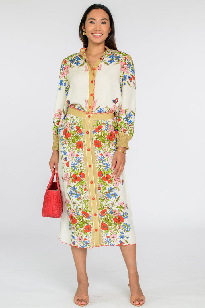 Elizabeth James L/S Emily Top: Butterfly Garden - Shorely Chic Boutique