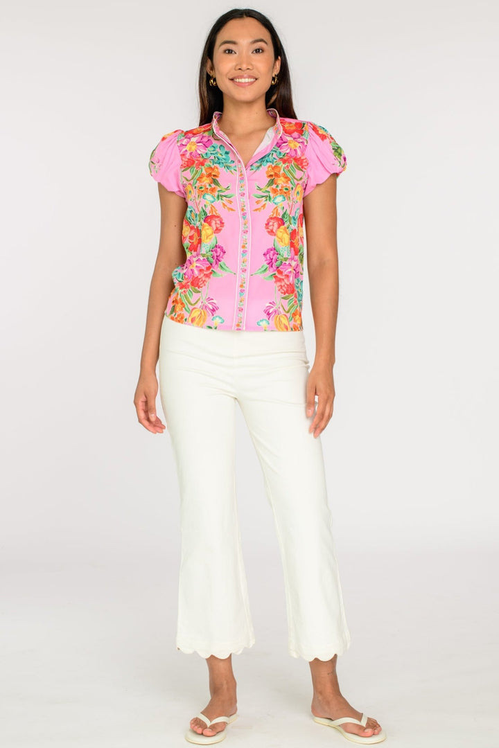 Elizabeth James - S/S Emily Top in Tulip Tapestry - Cotton Candy - Shorely Chic Boutique