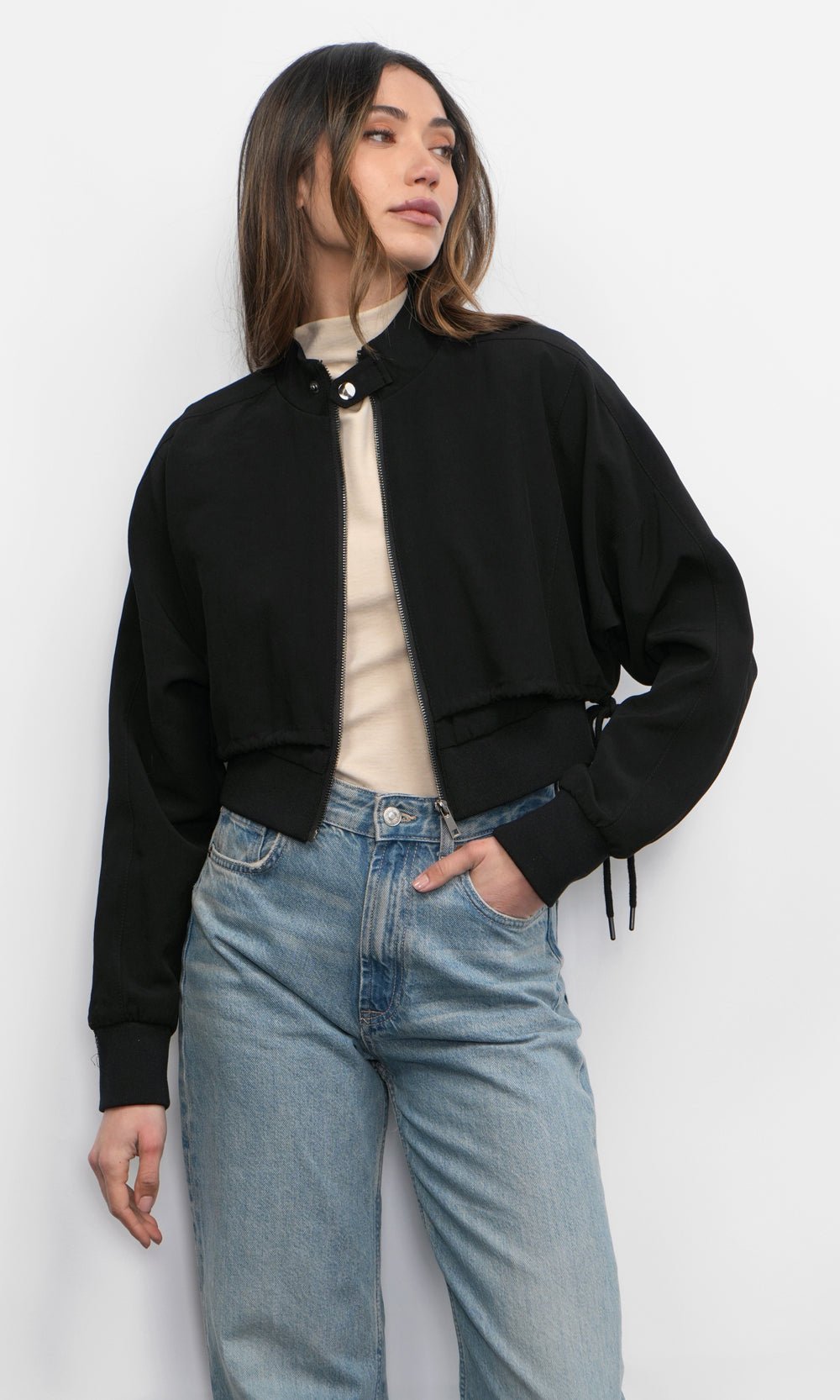 Greylin: Farla Bomber Jacket: Black - Shorely Chic Boutique