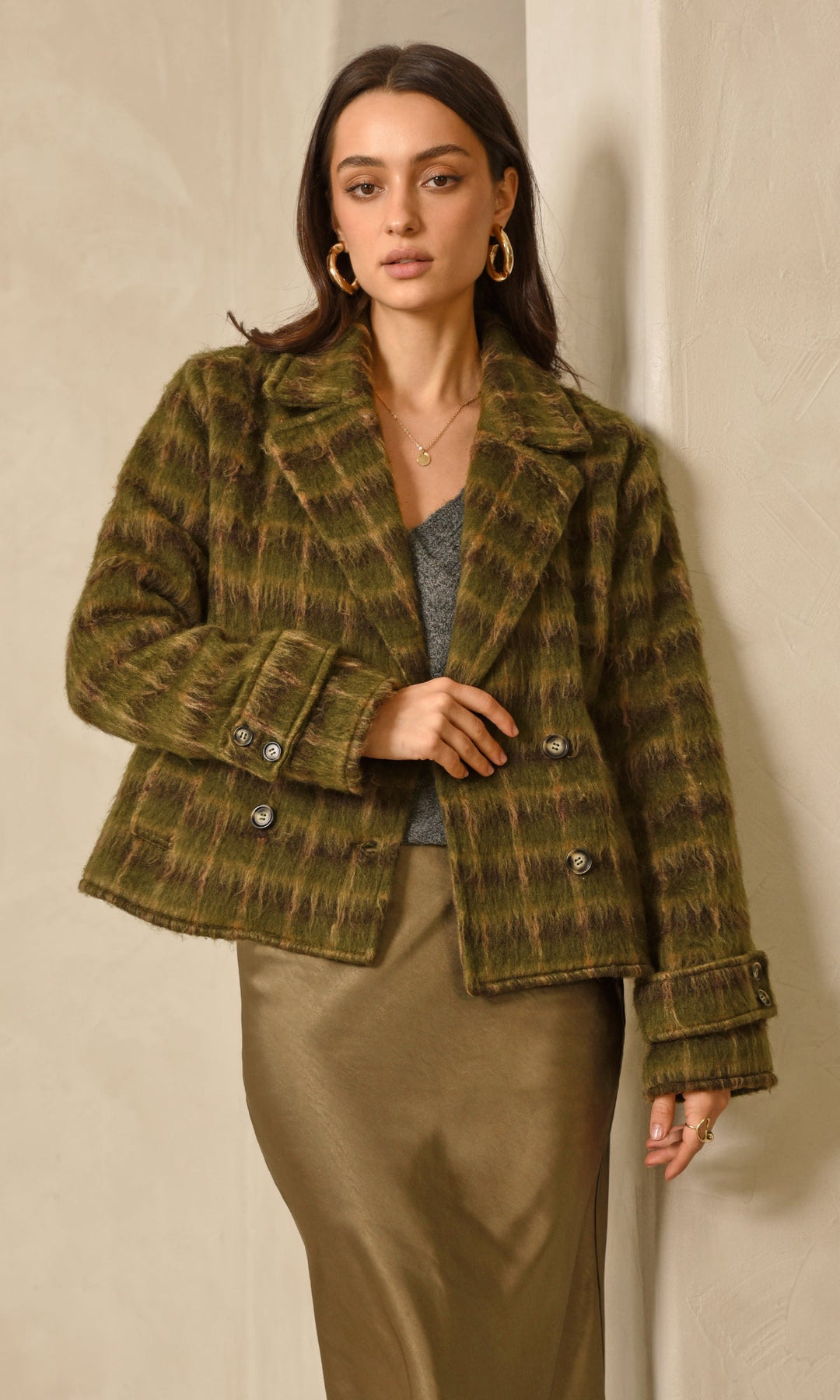 Greylin - Liza Moss Jacket: Brown/Moss/Tan - Shorely Chic Boutique