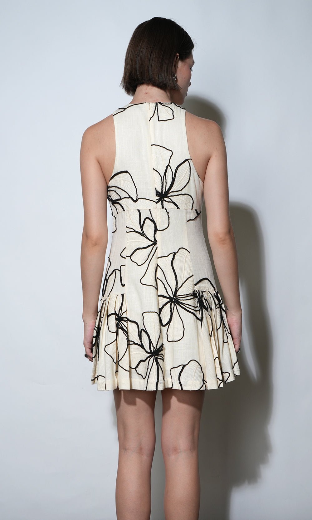 Greylin: Madeline Large Embroidery Floral Pleated Mini Dress - Shorely Chic Boutique