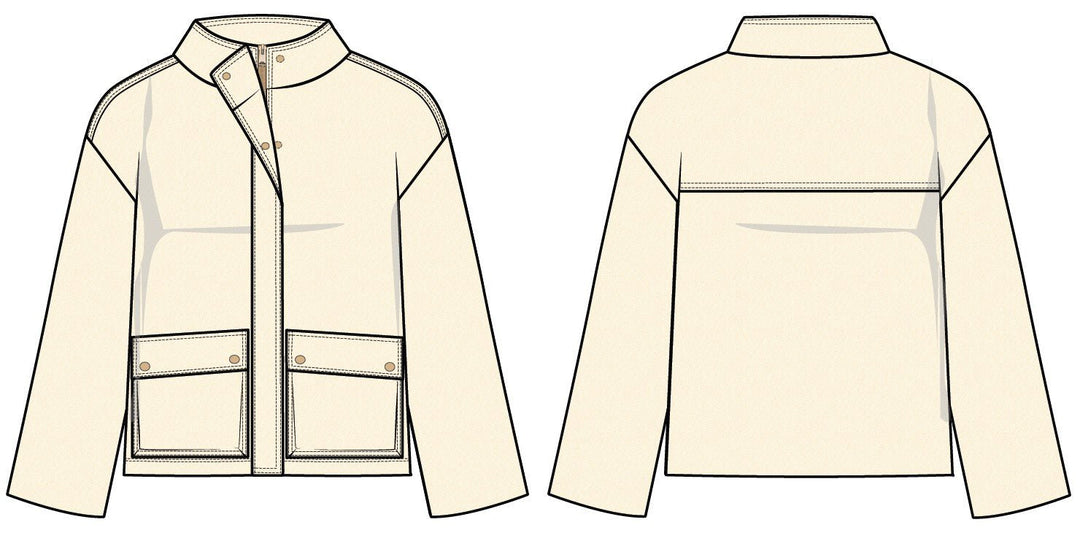 Greylin: Mila Water Resistant Funnel Neck Jacket: Vanilla - Shorely Chic Boutique