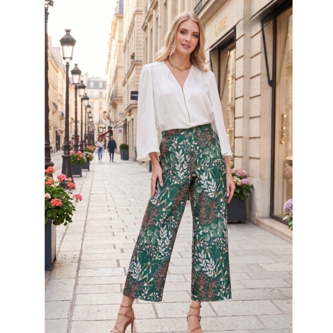 Jade - Floral Side Pocket Pant: Evergreen Multi - Shorely Chic Boutique