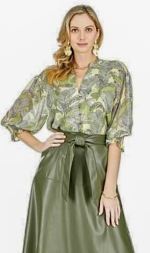 Jade - Smocked Shoulder Elbow Slv Blouse: Olive - Shorely Chic Boutique