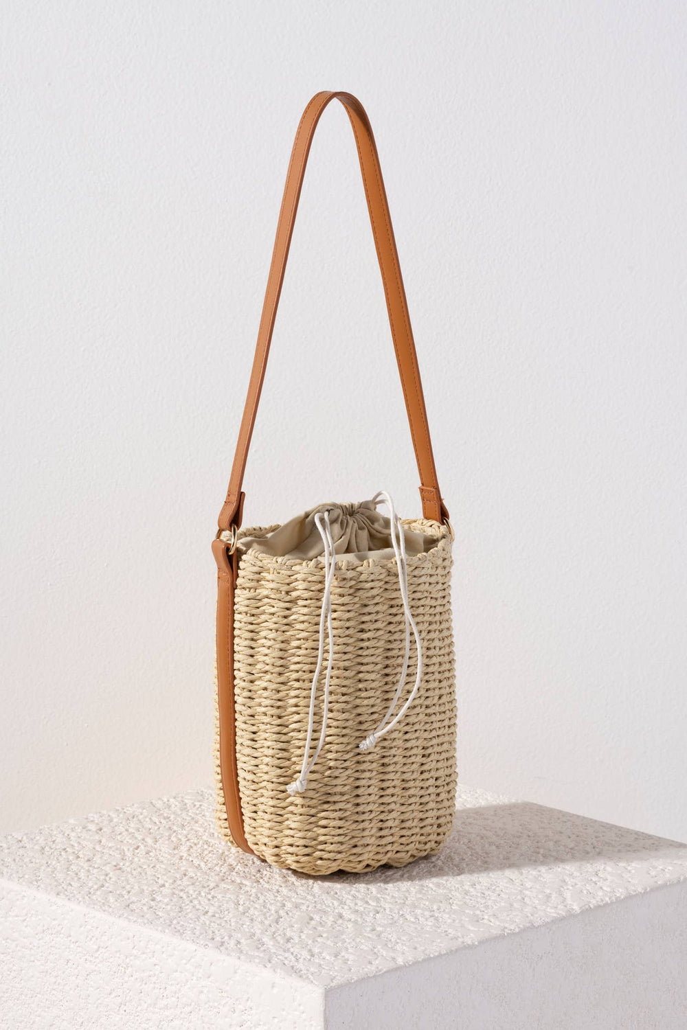 JOS BUCKET BAG, NATURAL - Shorely Chic Boutique