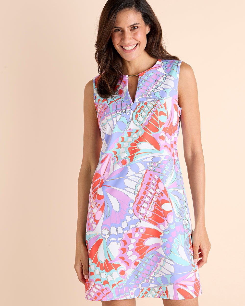 Jude Connally - Nadine Dress Gilded Butterfly Mosaic Dress: Multi - Shorely Chic Boutique