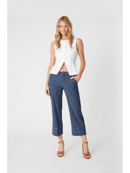 Level99 - Lauren Crop Trouser: Stargazer - Shorely Chic Boutique
