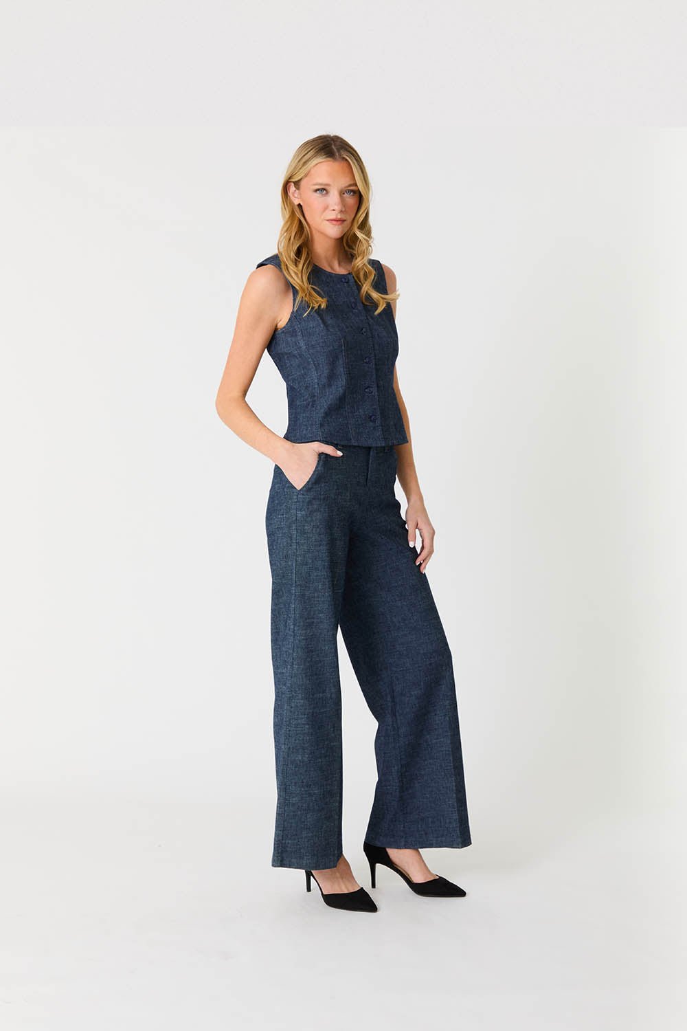 Level99 - Tallulah Pant: Indigo Night - Shorely Chic Boutique