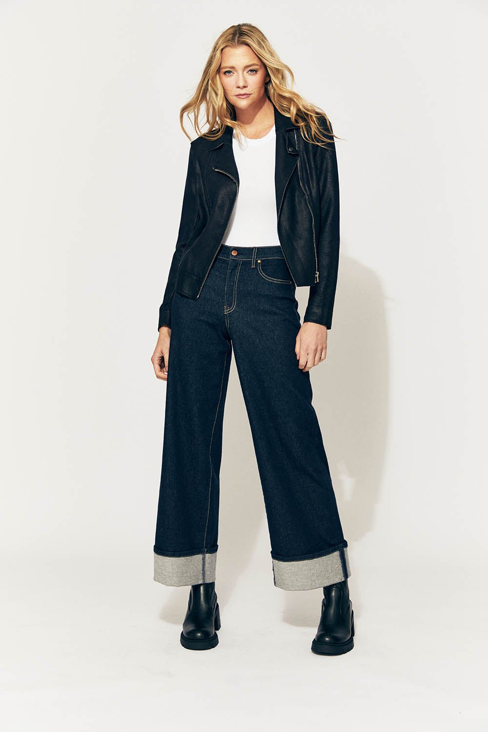 Level99 - Tribecca Wide Cuff Jean: Stay Blue - Shorely Chic Boutique