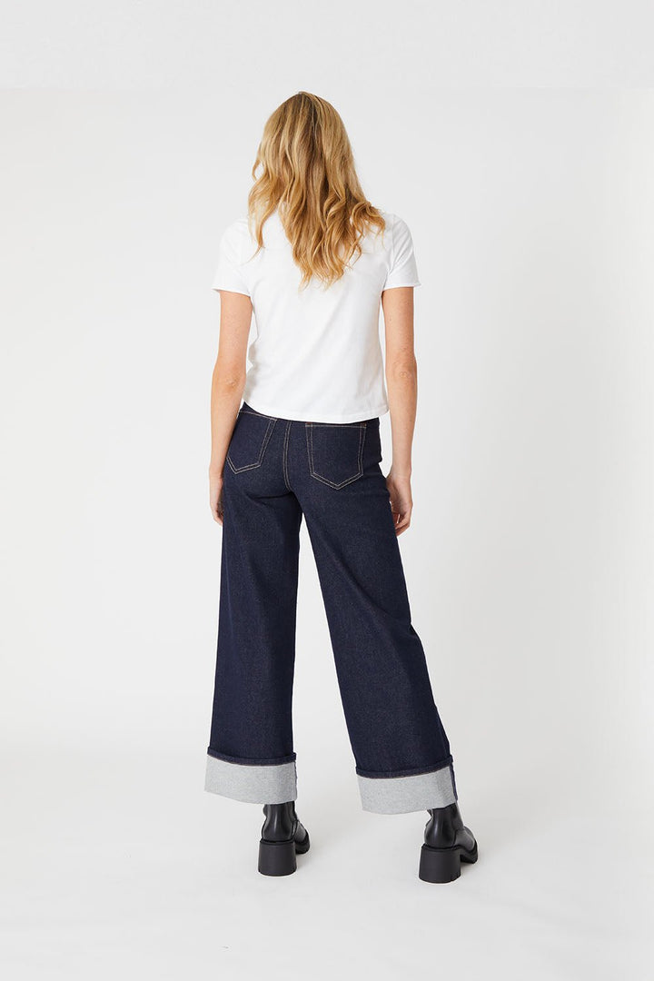 Level99 - Tribecca Wide Cuff Jean: Stay Blue - Shorely Chic Boutique