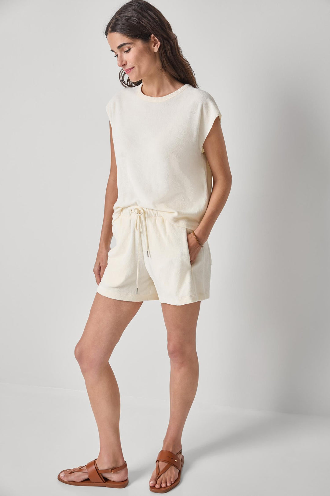 Lilla P - Terry Boxy Top: Rope
