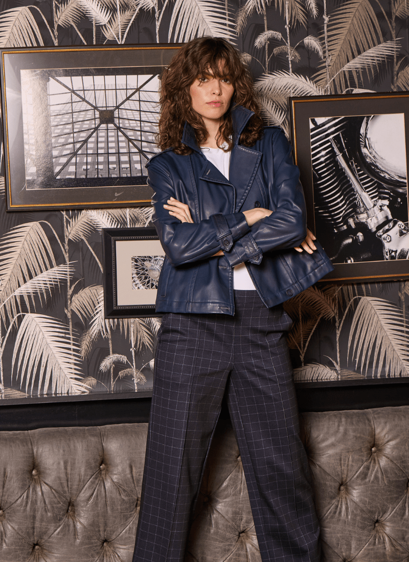 Lysse - Evonne Oversized Cropped Coat: Deep Blue - Shorely Chic Boutique