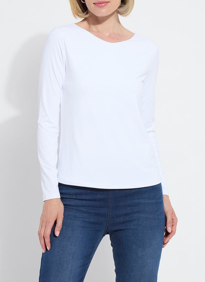 Lysse - Lyssentials L/S Top: White - Shorely Chic Boutique