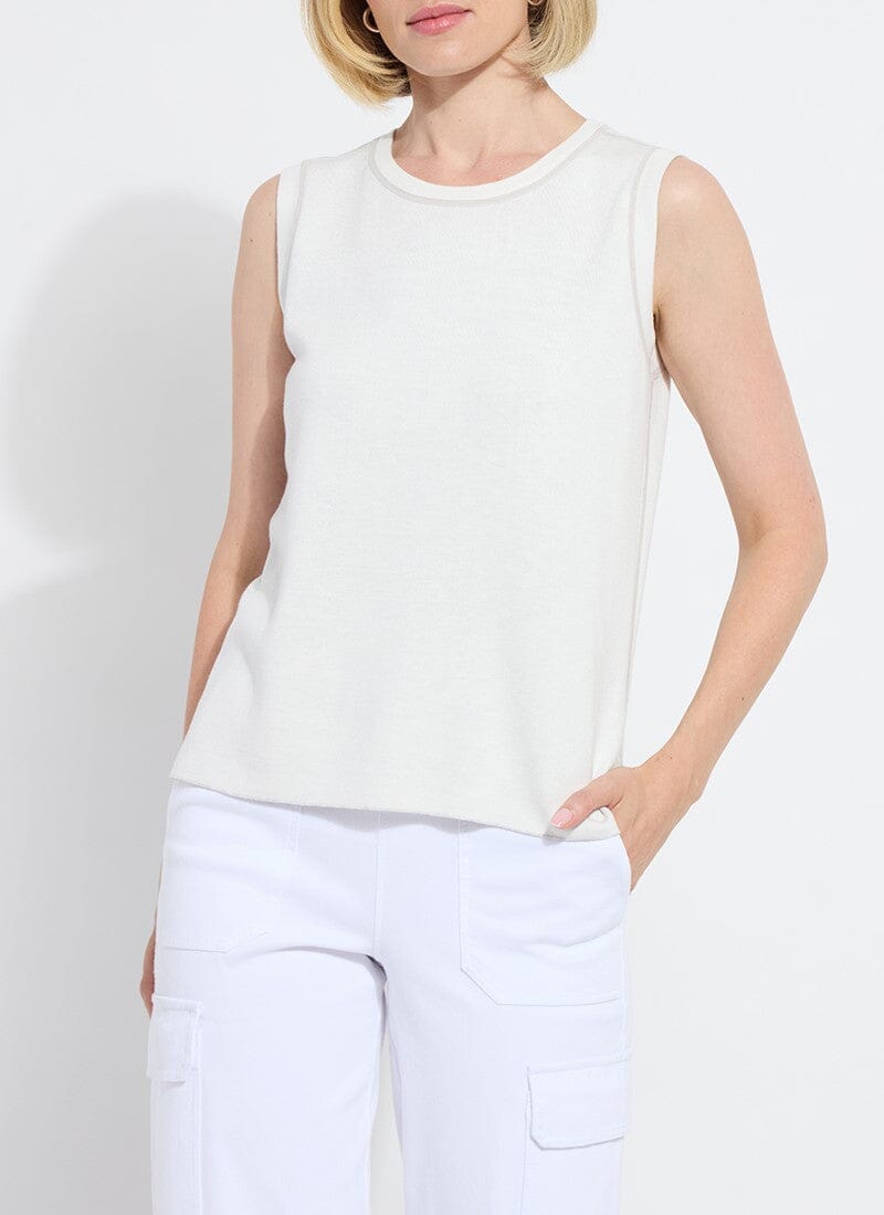 Lysse - Rowan Reversible Knit Tank: Grey/Cream - Shorely Chic Boutique