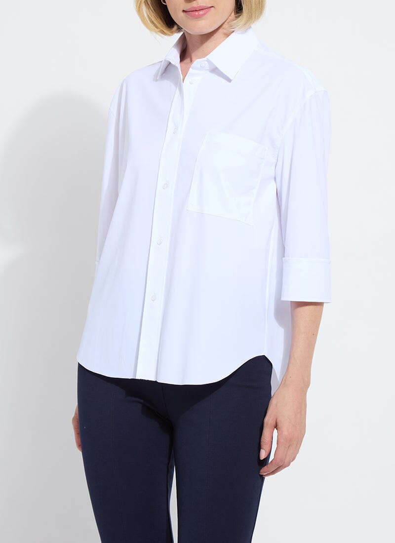 Lysse - Sophie 3/4 Slv Shirt: White - Shorely Chic Boutique