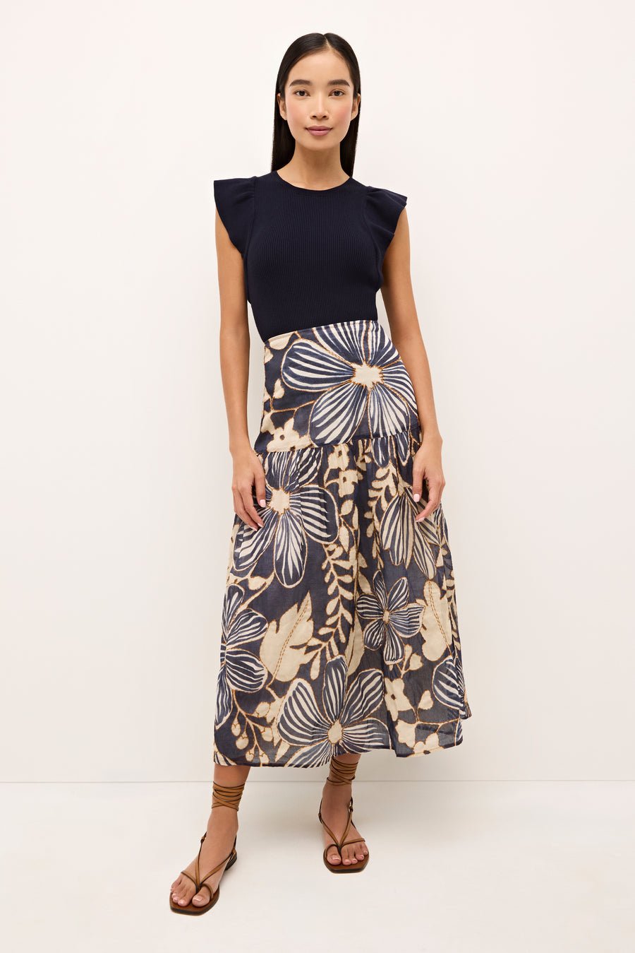 Marie Oliver - Owens Skirt: Moonflower - Shorely Chic Boutique