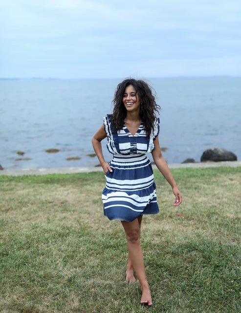 Navy Bleu - Christopher Dress - Navy Stripe - Shorely Chic Boutique