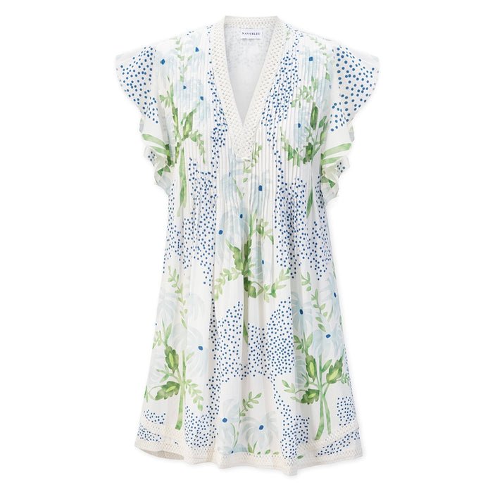 Navy Bleu - Eden Dress - Blue Dot Bloom - Shorely Chic Boutique