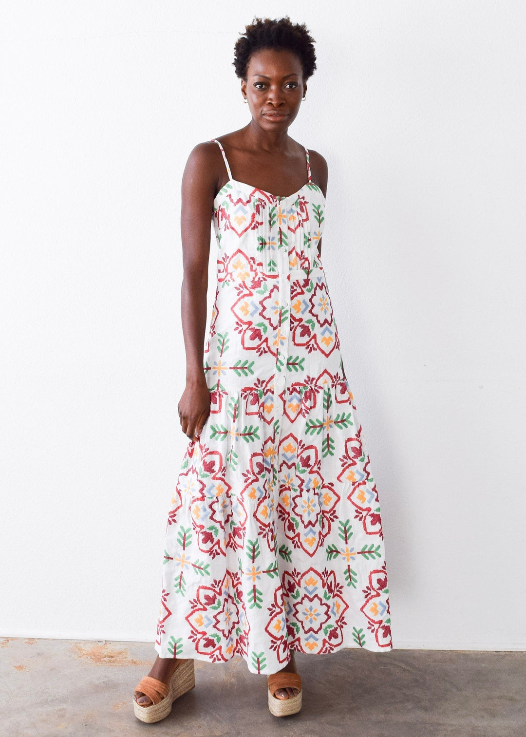 Never A Wallflower - Lindsey Long Dress: Fiesta Medallion - Shorely Chic Boutique