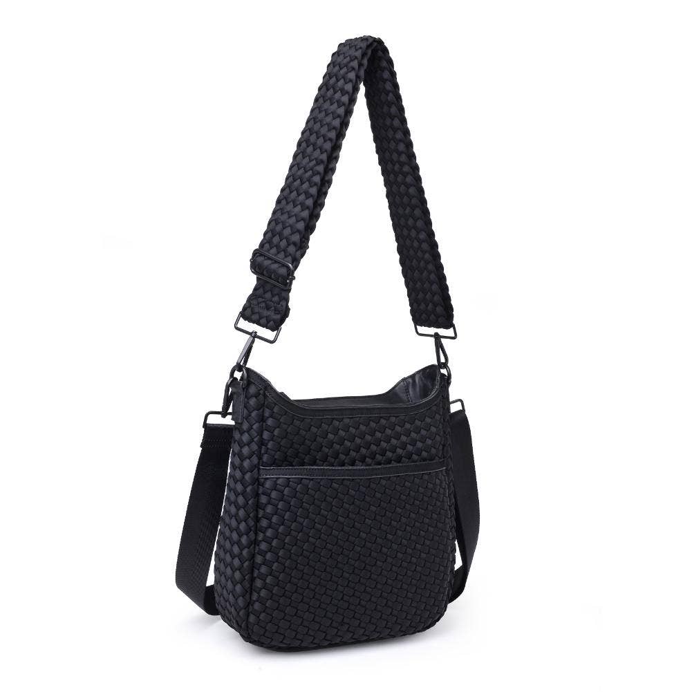 Sol & Solene: Kismet - Woven Neoprene Crossbody: Black - Shorely Chic Boutique