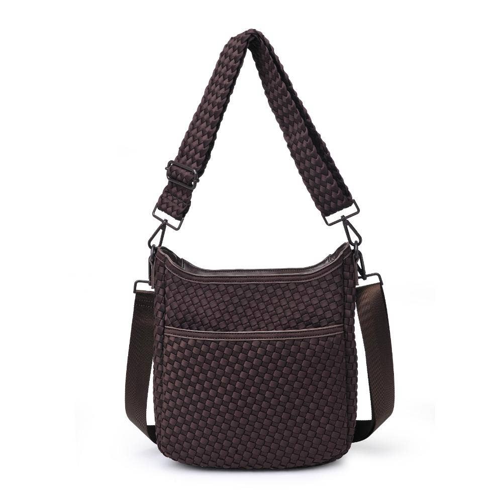 Sol & Solene: Kismet - Woven Neoprene Crossbody: Black - Shorely Chic Boutique