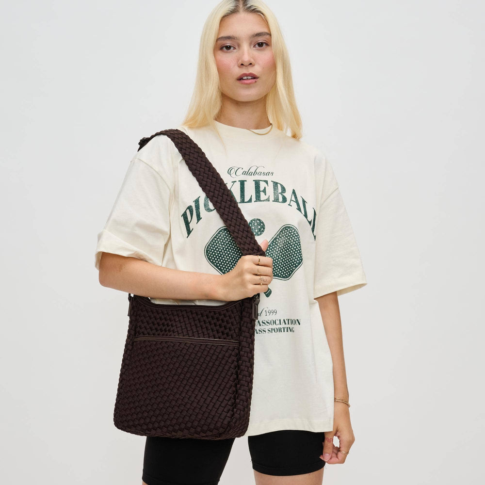 Sol & Solene: Kismet - Woven Neoprene Crossbody: Black - Shorely Chic Boutique