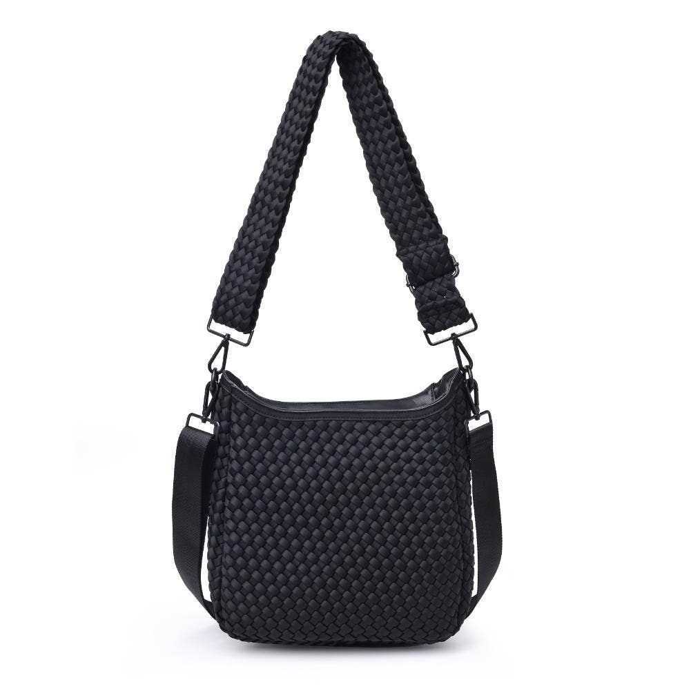 Sol & Solene: Kismet - Woven Neoprene Crossbody: Black - Shorely Chic Boutique