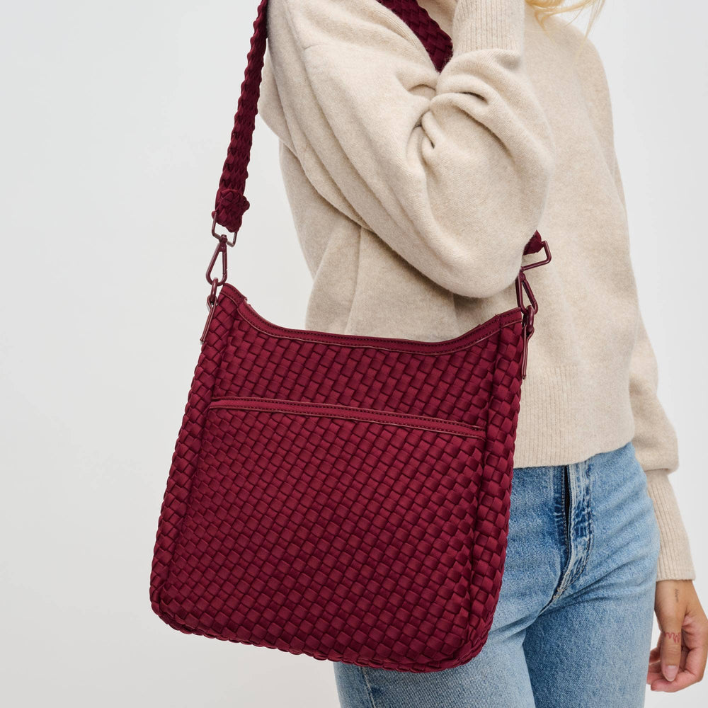 Sol & Solene: Kismet - Woven Neoprene Crossbody: Wine - Shorely Chic Boutique