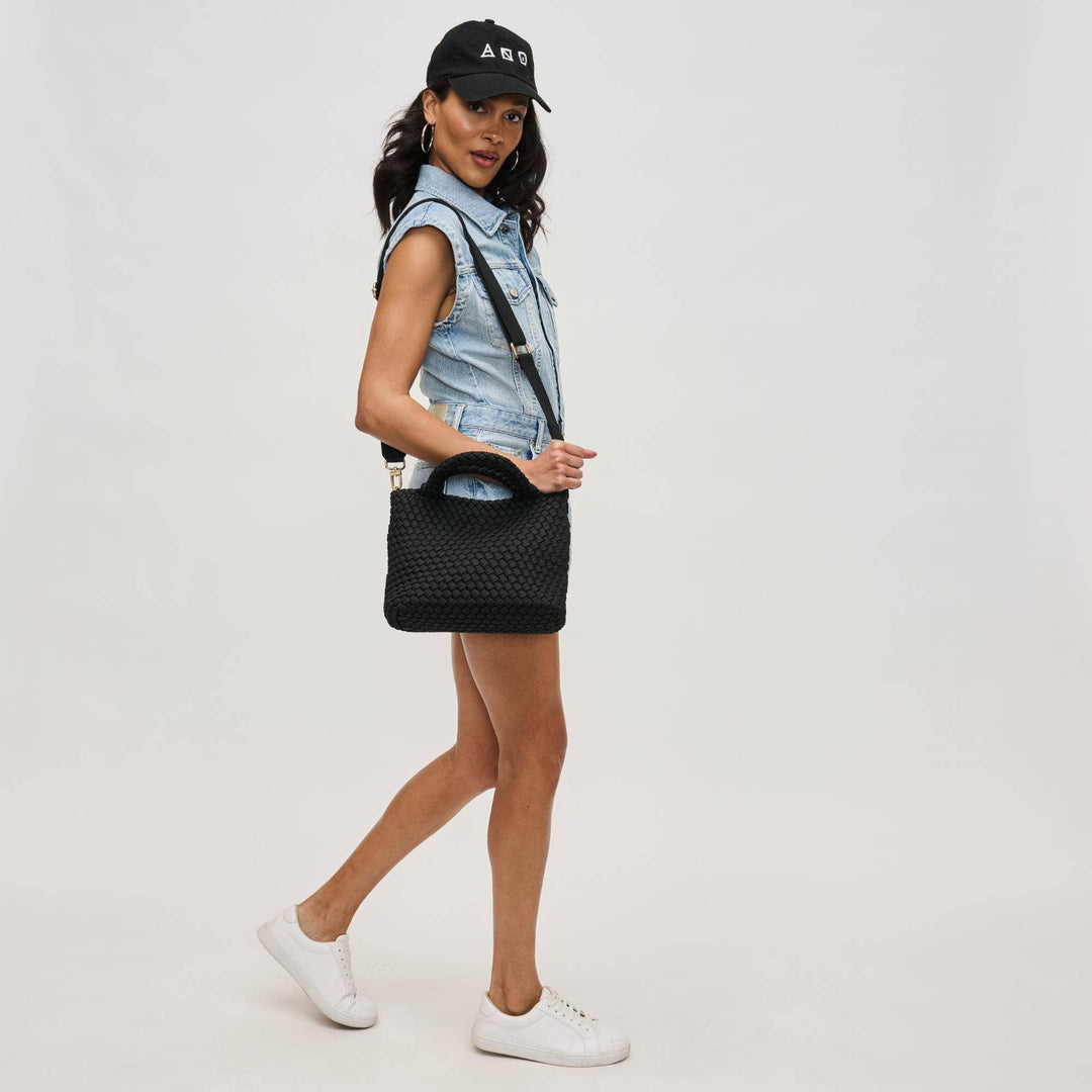 Sol & Solene: Sky's The Limit - Small Laced Up Eco - Edition Crossbody: Black - Shorely Chic Boutique