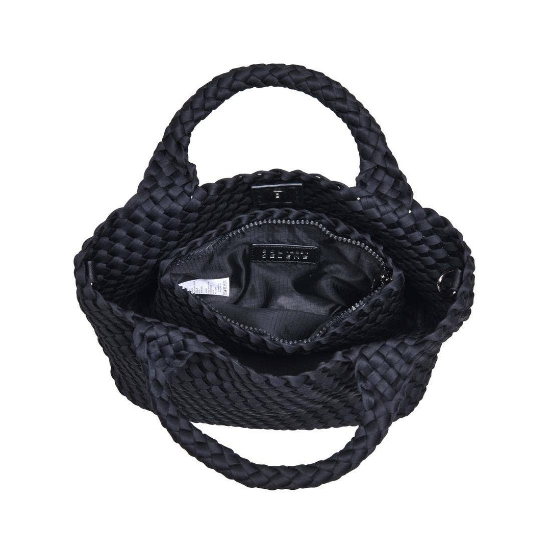 Sol & Solene: Sky's The Limit - Woven Neoprene Small Crossbody: Black - Shorely Chic Boutique