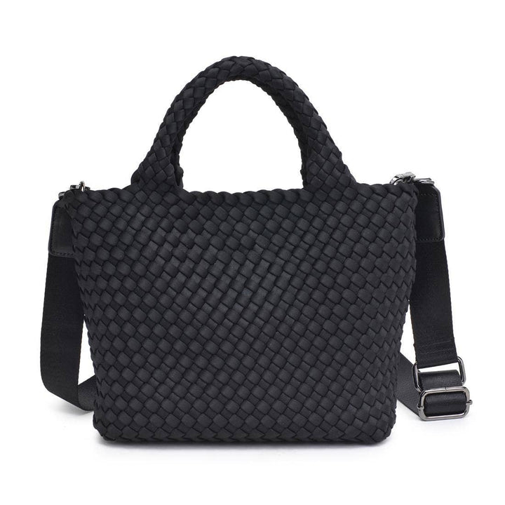 Sol & Solene: Sky's The Limit - Woven Neoprene Small Crossbody: Black - Shorely Chic Boutique