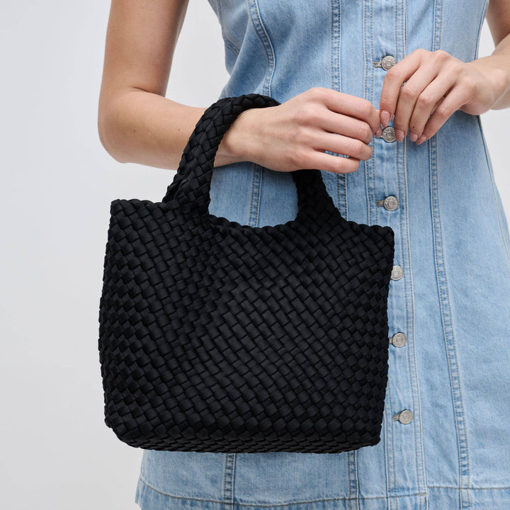 Sol & Solene: Sky's The Limit - Woven Neoprene Small Crossbody: Black - Shorely Chic Boutique