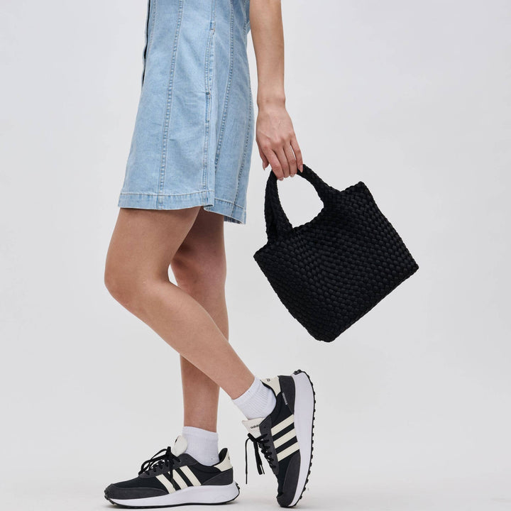 Sol & Solene: Sky's The Limit - Woven Neoprene Small Crossbody: Black - Shorely Chic Boutique