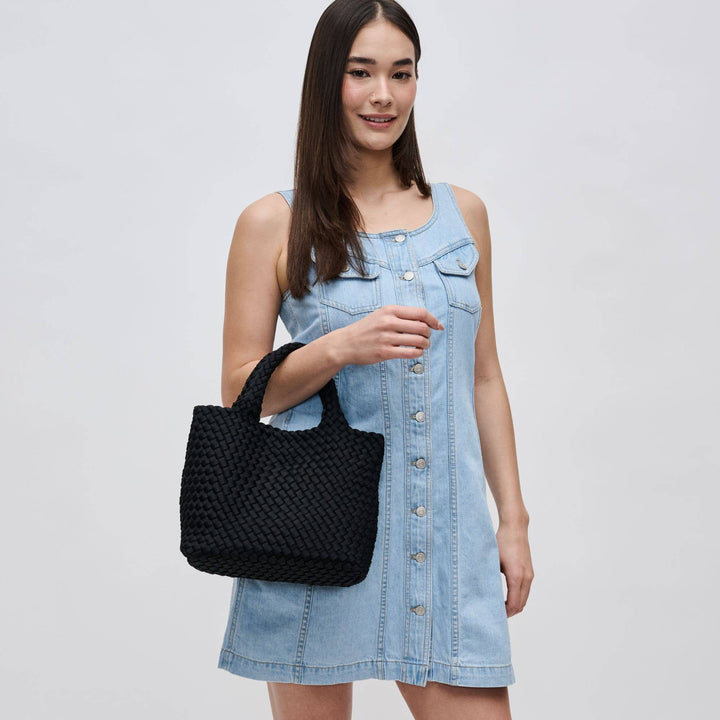 Sol & Solene: Sky's The Limit - Woven Neoprene Small Crossbody: Black - Shorely Chic Boutique