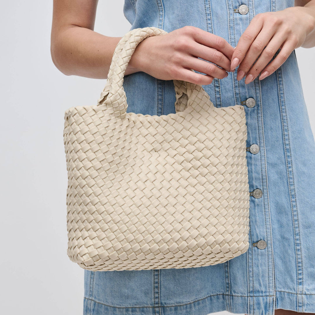Sol & Solene: Sky's The Limit - Woven Neoprene Small Crossbody: Cream - Shorely Chic Boutique