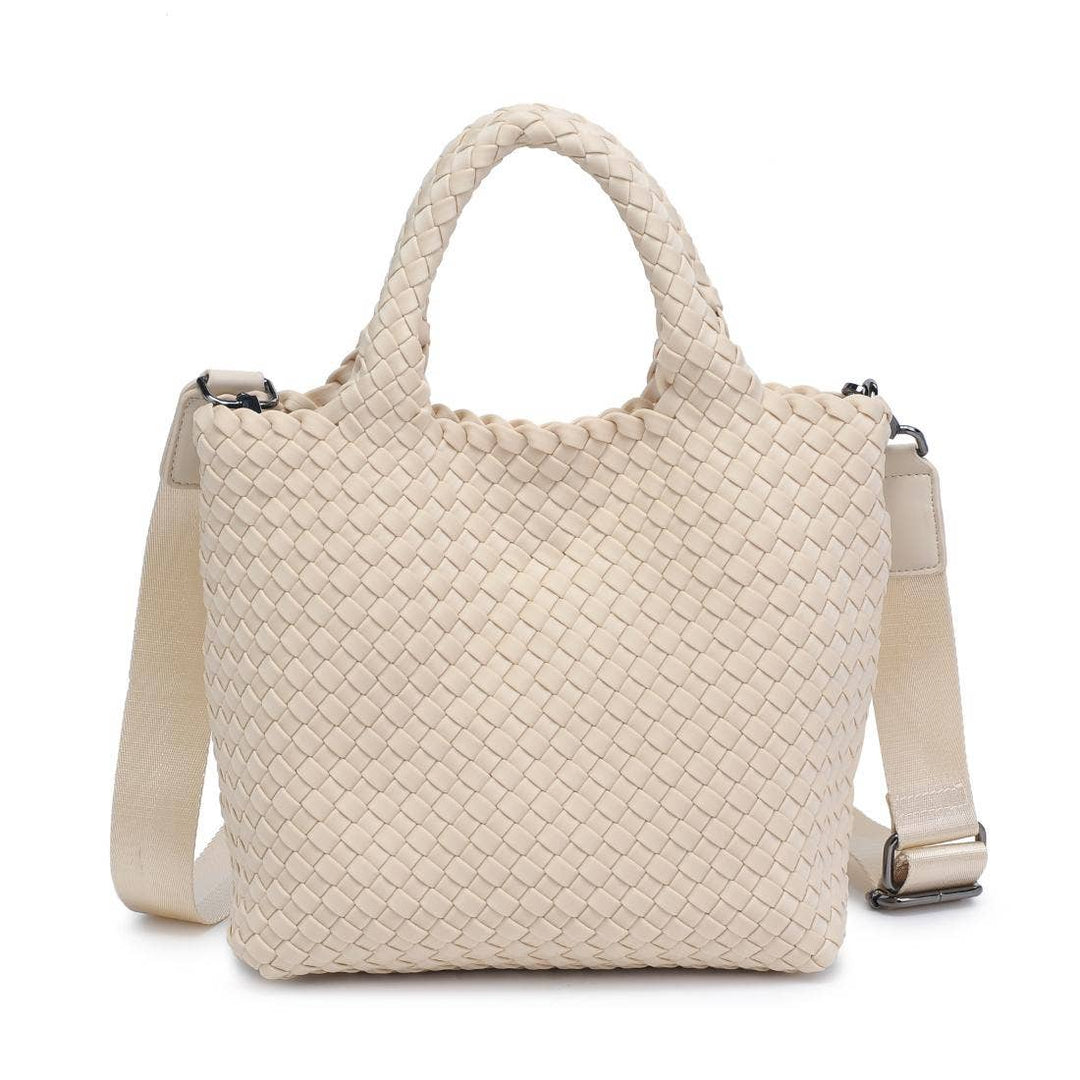 Sol & Solene: Sky's The Limit - Woven Neoprene Small Crossbody: Cream - Shorely Chic Boutique