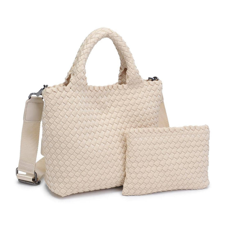 Sol & Solene: Sky's The Limit - Woven Neoprene Small Crossbody: Cream - Shorely Chic Boutique