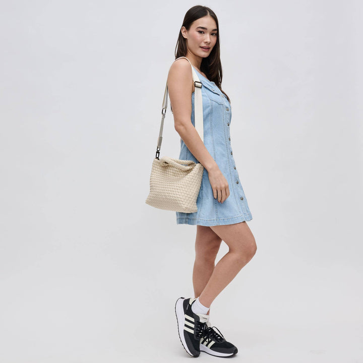 Sol & Solene: Sky's The Limit - Woven Neoprene Small Crossbody: Cream - Shorely Chic Boutique