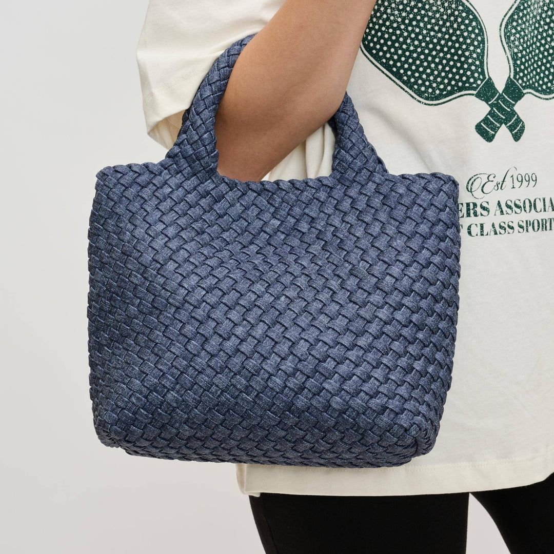 Sol & Solene: Sky's The Limit - Woven Neoprene Small Crossbody: Dark Denim - Shorely Chic Boutique