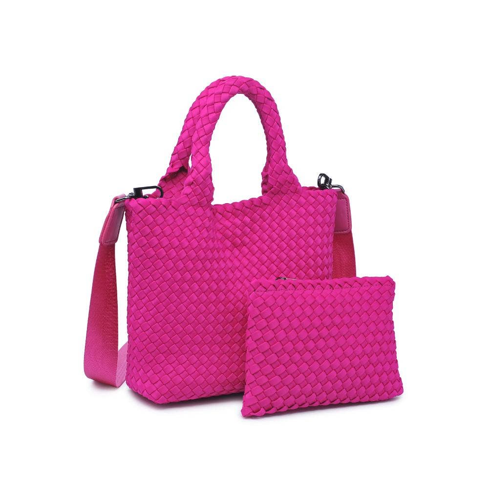 Sol & Solene: Sky's The Limit - Woven Neoprene Small Crossbody: Fog - Shorely Chic Boutique