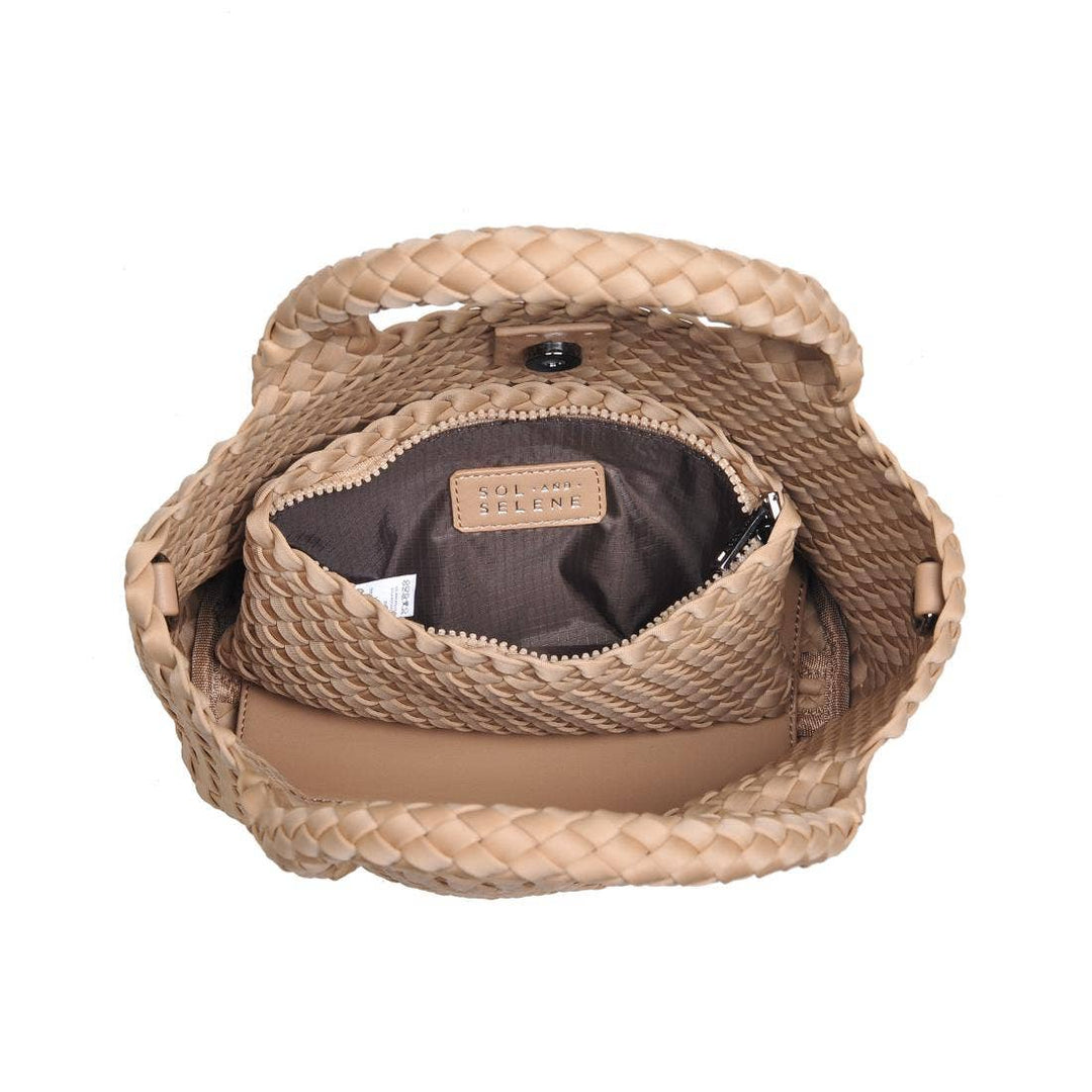 Sol & Solene: Sky's The Limit - Woven Neoprene Small Crossbody: Fog - Shorely Chic Boutique