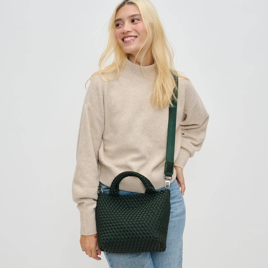 Sol & Solene: Sky's The Limit - Woven Neoprene Small Crossbody: Olive - Shorely Chic Boutique