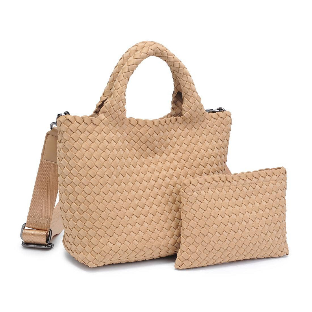 Sol & Solene: Sky's The Limit - Woven Neoprene Small Crossbody: Wine - Shorely Chic Boutique