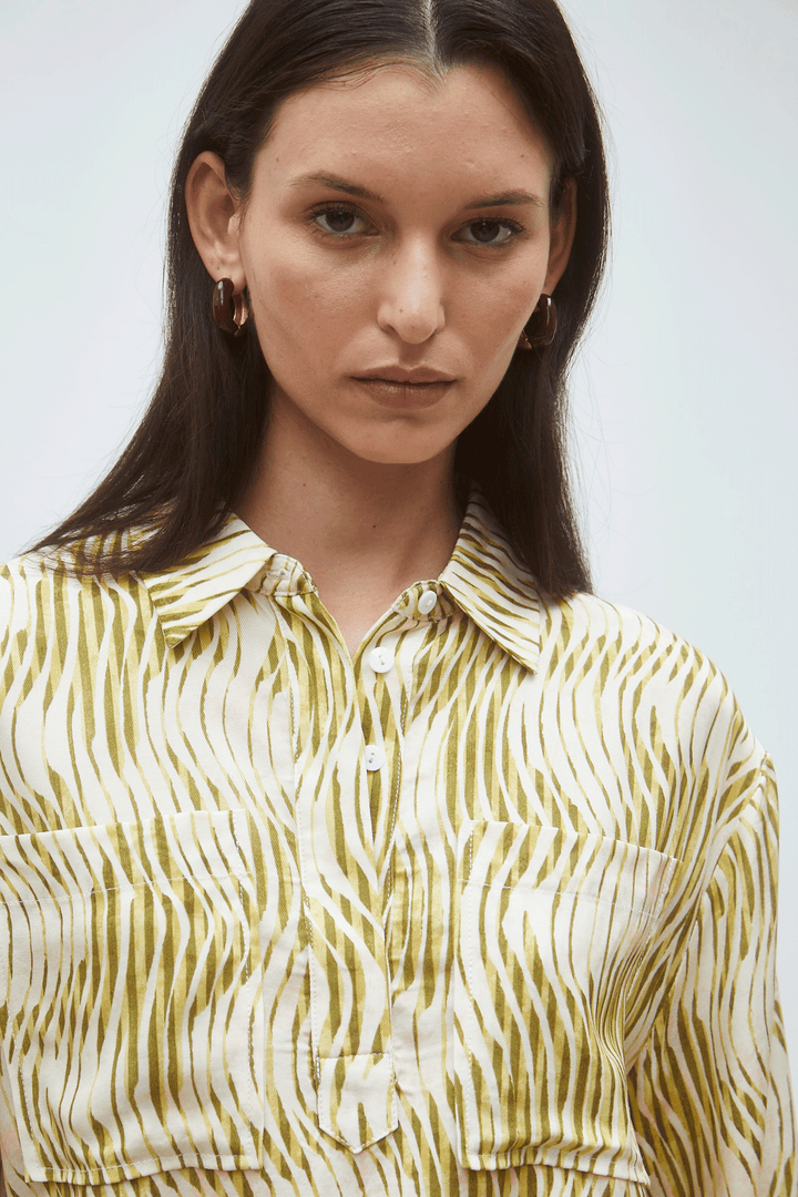 Suncoo: Leony Patterned S/S Blouse: Multi - Shorely Chic Boutique