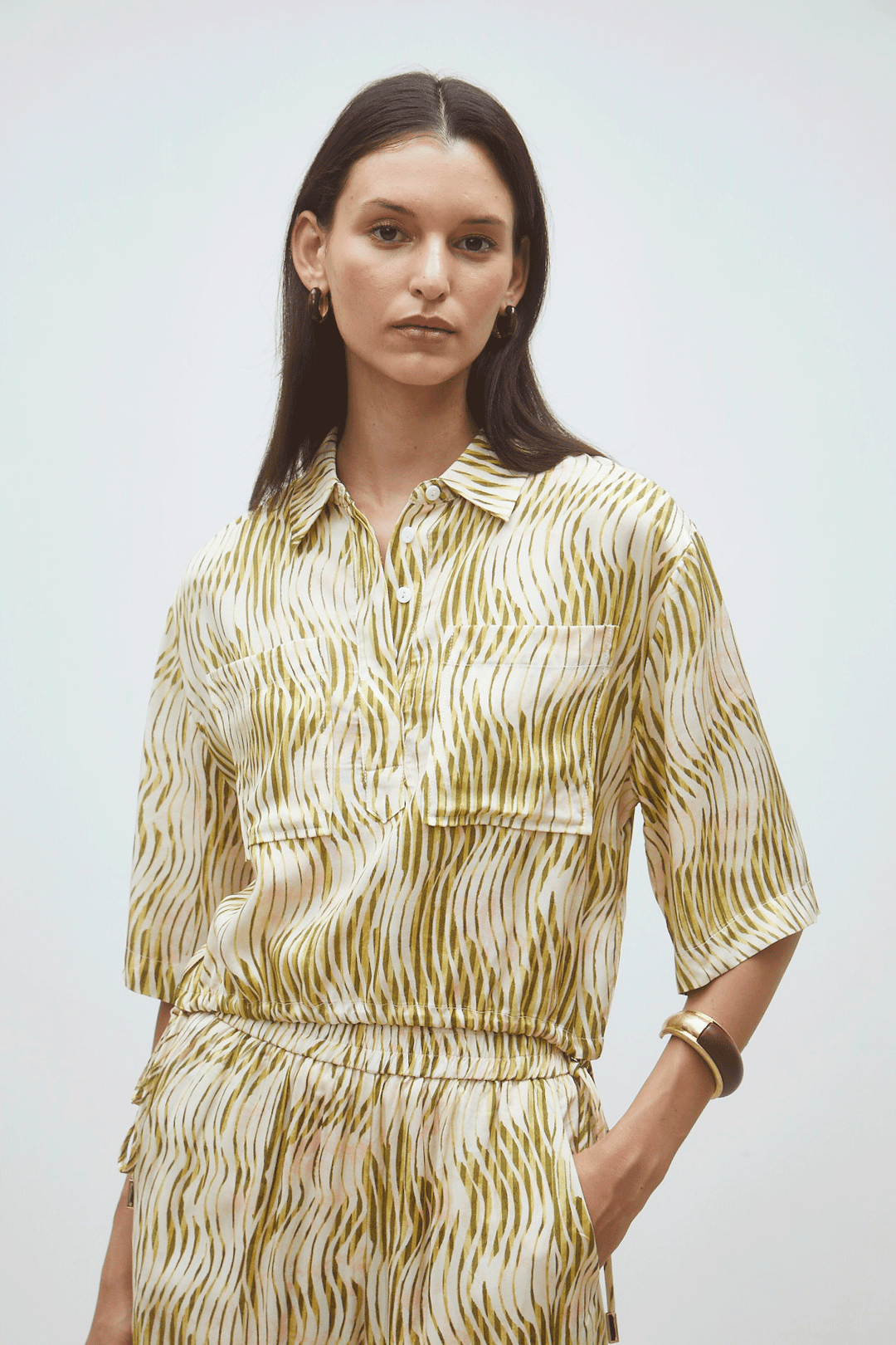 Suncoo: Leony Patterned S/S Blouse: Multi - Shorely Chic Boutique