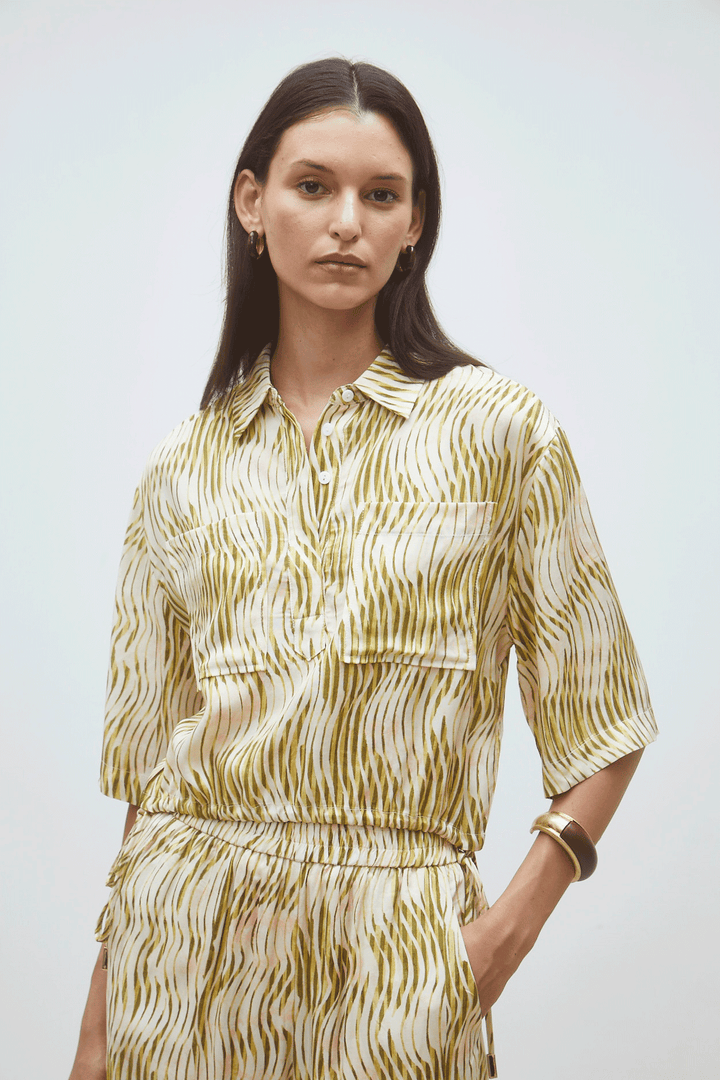 Suncoo: Leony Patterned S/S Blouse: Multi - Shorely Chic Boutique