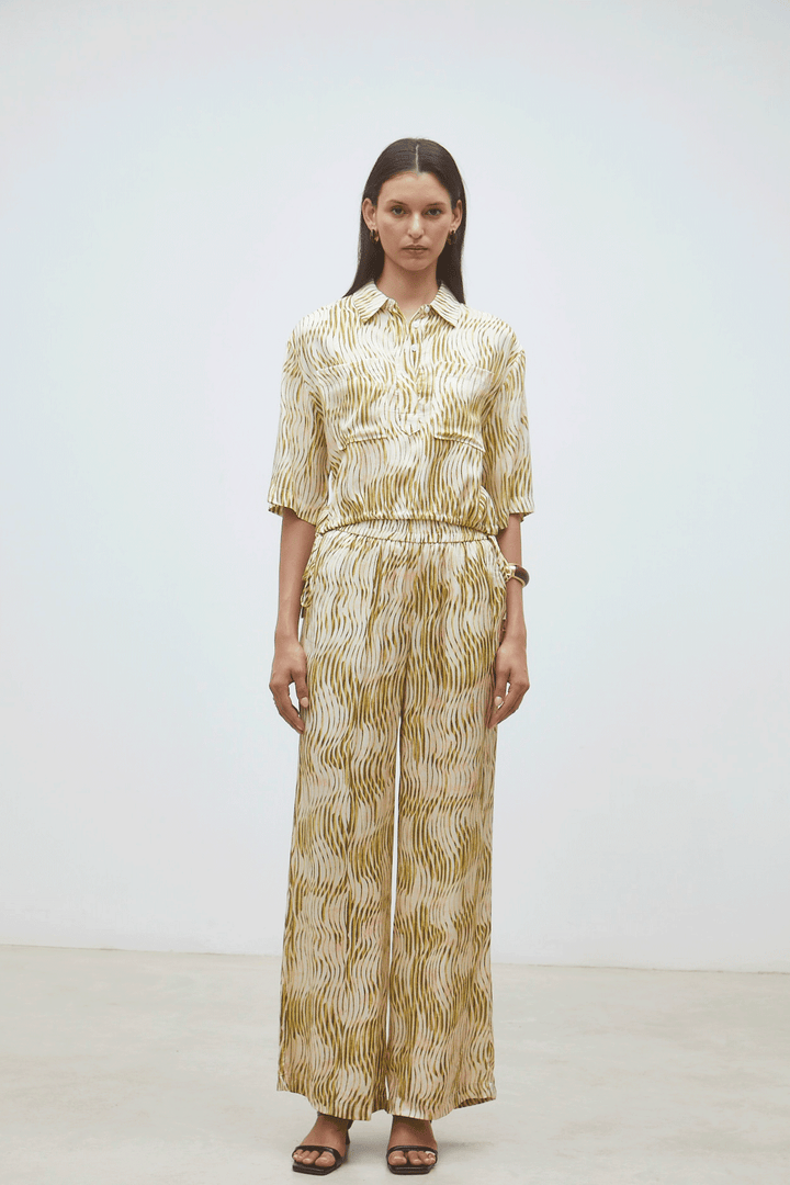 Suncoo: Leony Patterned S/S Blouse: Multi - Shorely Chic Boutique