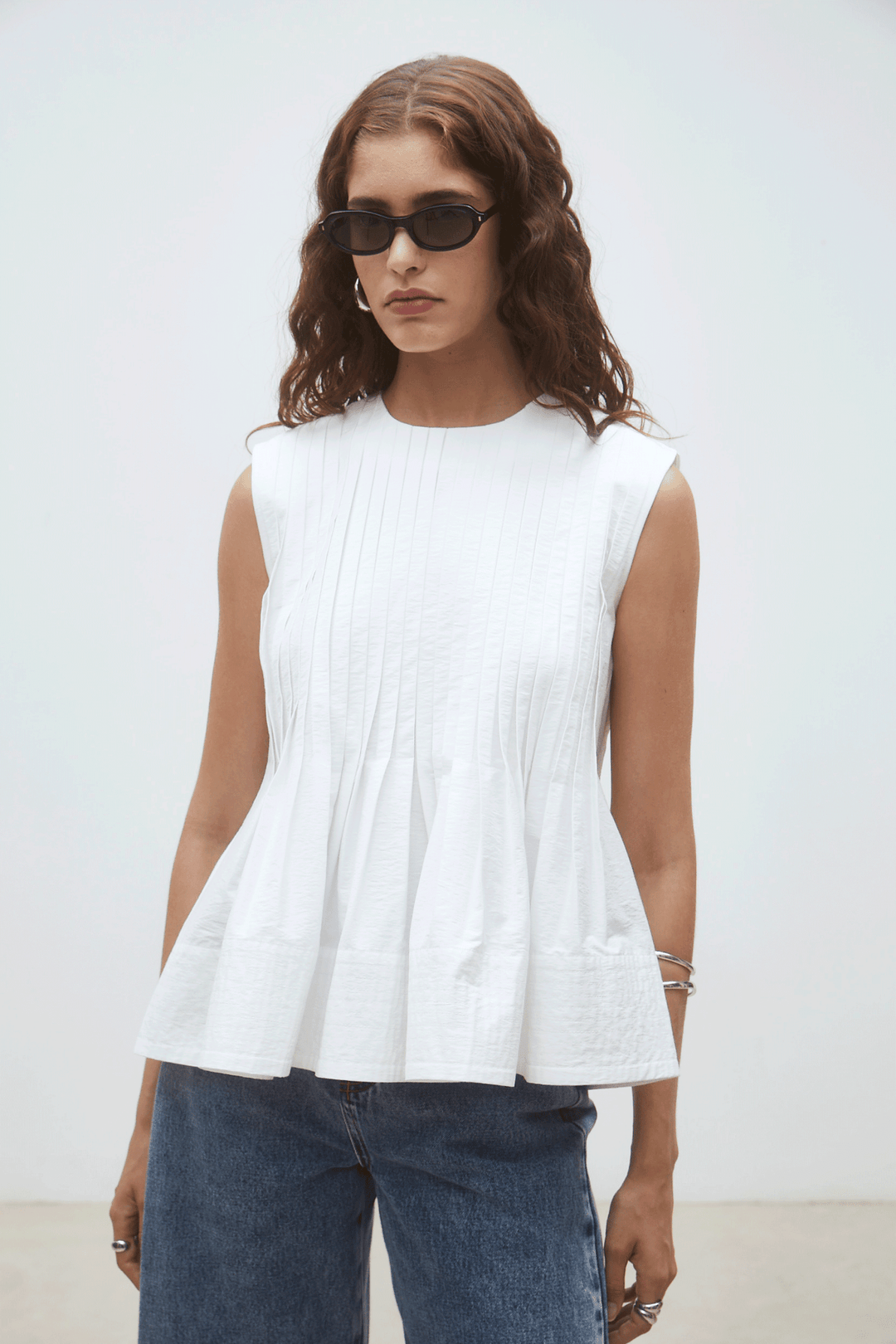 Suncoo - Luigi Sleeveless Top: White - Shorely Chic Boutique