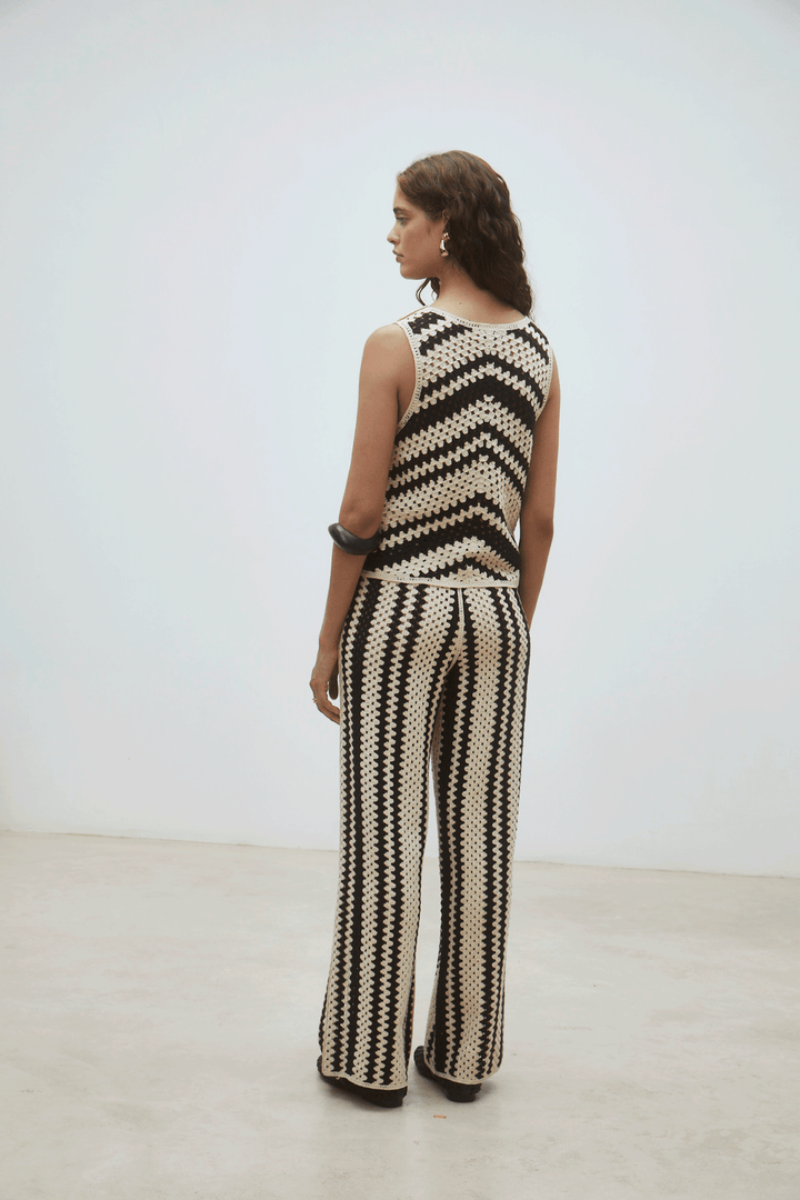 Suncoo: Pissaro Crochet Tank: Black/Cream - Shorely Chic Boutique